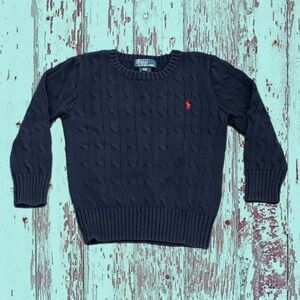 Polo by Ralph Lauren Kids 4 / 4T Navy Cable Knit Sweater